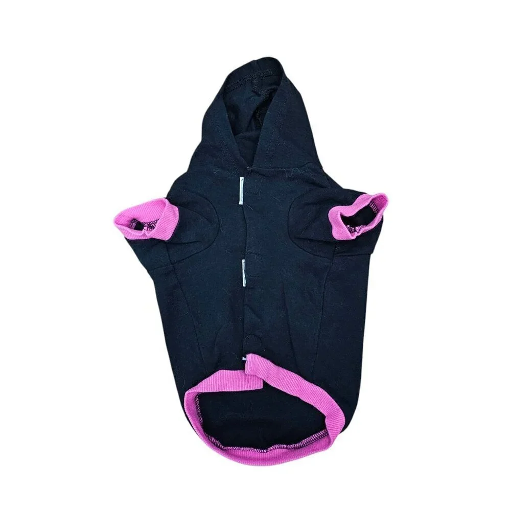 Pet Dog Queen Of The Dog Park Graphic Black And Pink Hooded Sweatshirt Shirt